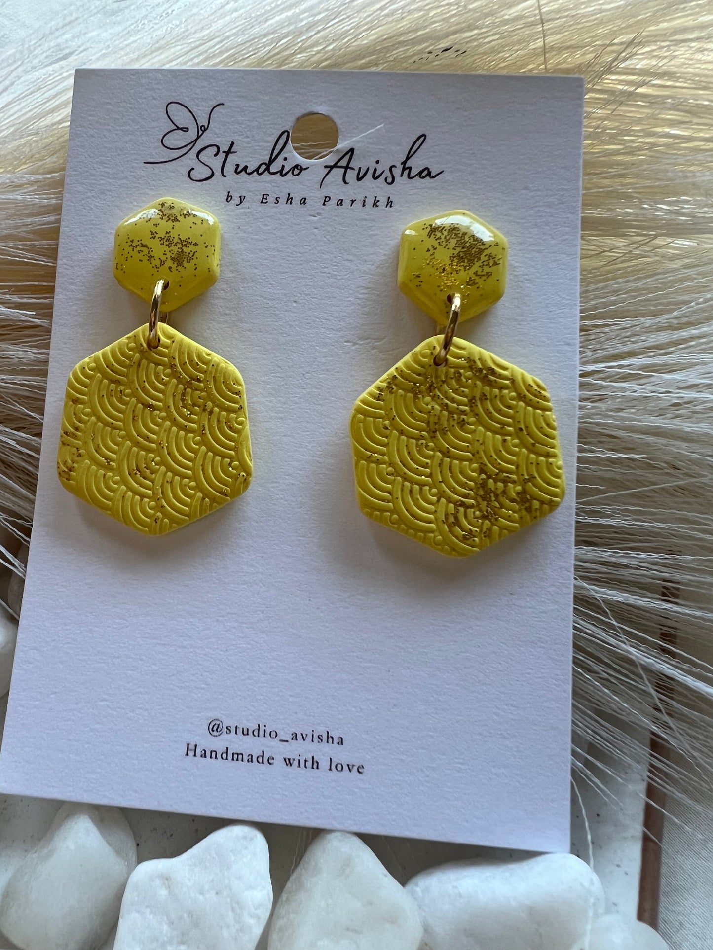 Hexagon earrings