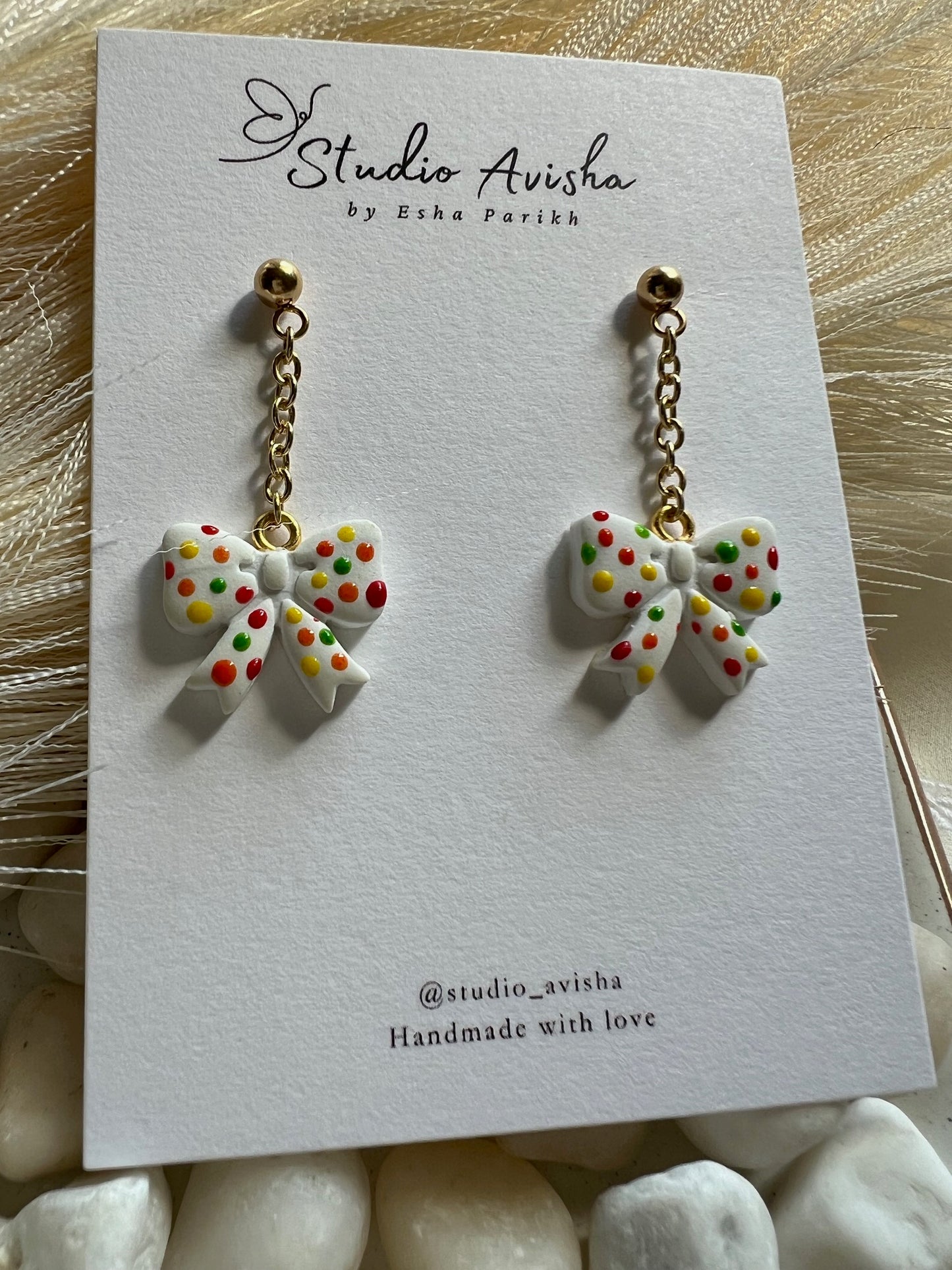 Fall Color Bow Earring