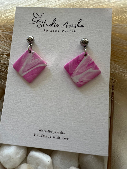 Faux Marble Mini Dangles