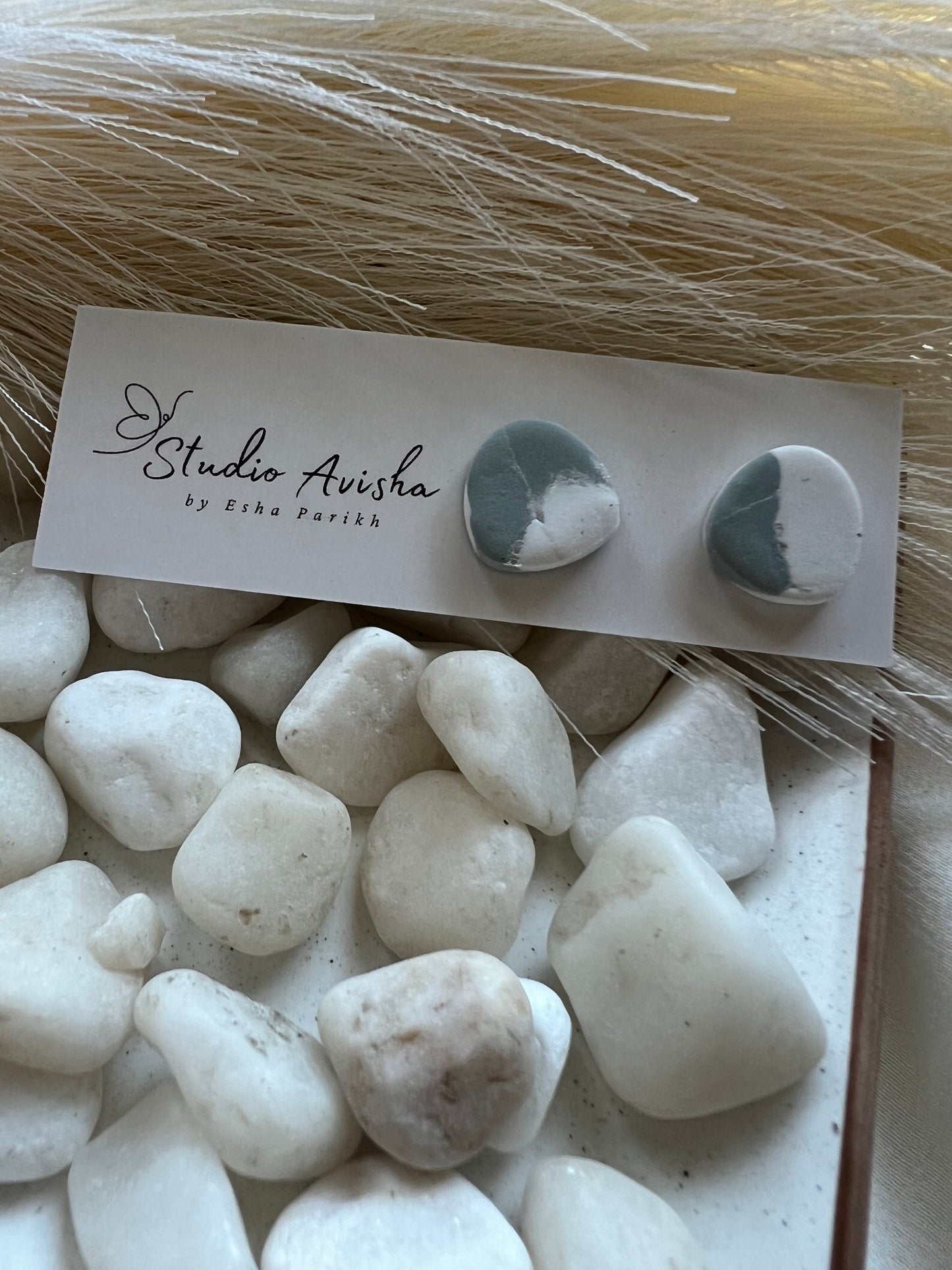 Faux Marble Studs