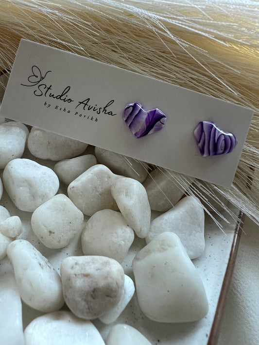 Purple Heart Studs
