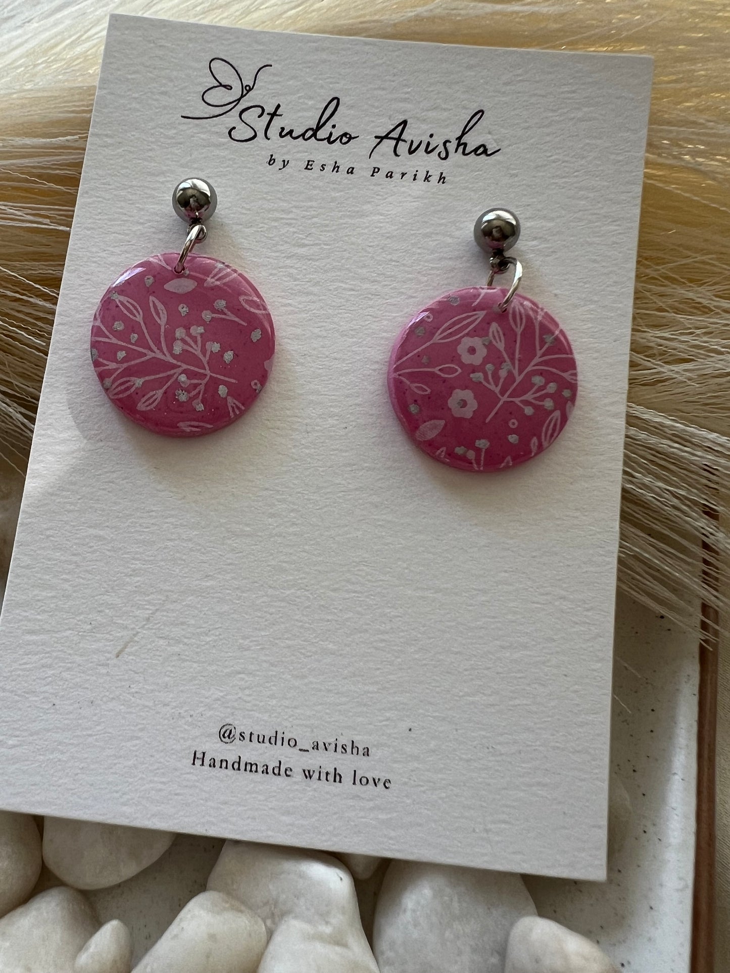 Flower Print Earrings