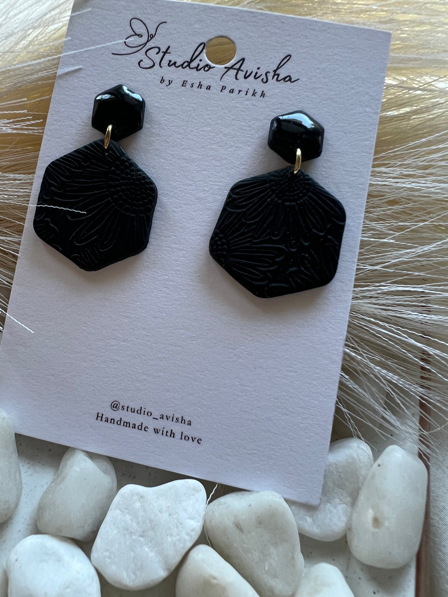 Hexagon earrings
