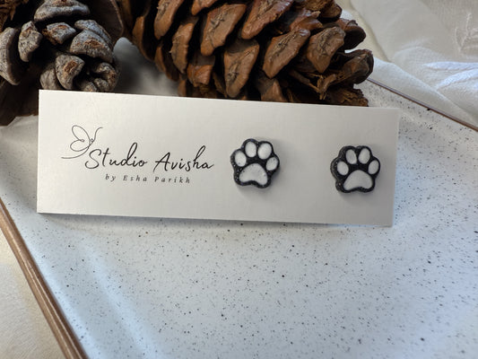 Paw Print Studs