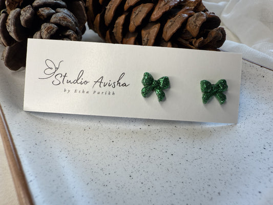 Sparkling Bow Stud